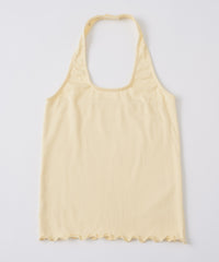 【GIUNON】hem mellow holter neck tops / ヘムメロウホルターネック