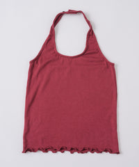 【GIUNON】hem mellow holter neck tops / ヘムメロウホルターネック