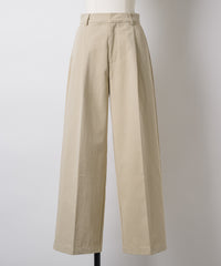 【GIUNON】wide leg tuck pants / ワイドレッグパンツ