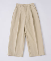 【GIUNON】wide leg tuck pants / ワイドレッグパンツ