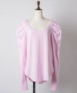 【予約10%OFF】ギャザーパフロングスリーブカットソー