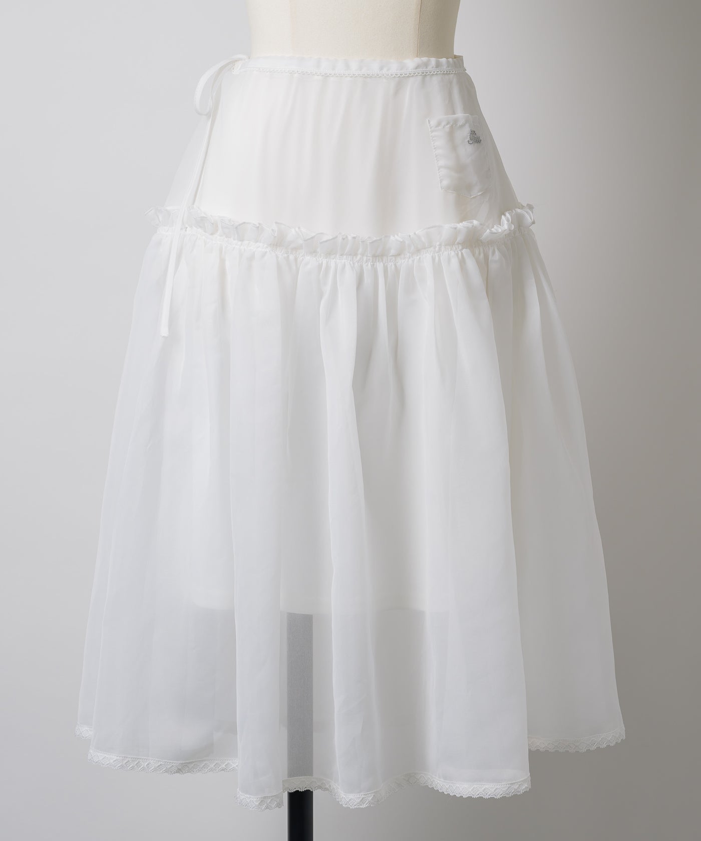 GIUNON】2way frill sheer skirt / 2wayフリルシアースカート – LA