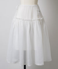 【GIUNON】2way frill sheer skirt / 2wayフリルシアースカート