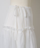 【GIUNON】2way frill sheer skirt / 2wayフリルシアースカート