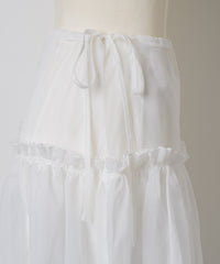 【GIUNON】2way frill sheer skirt / 2wayフリルシアースカート