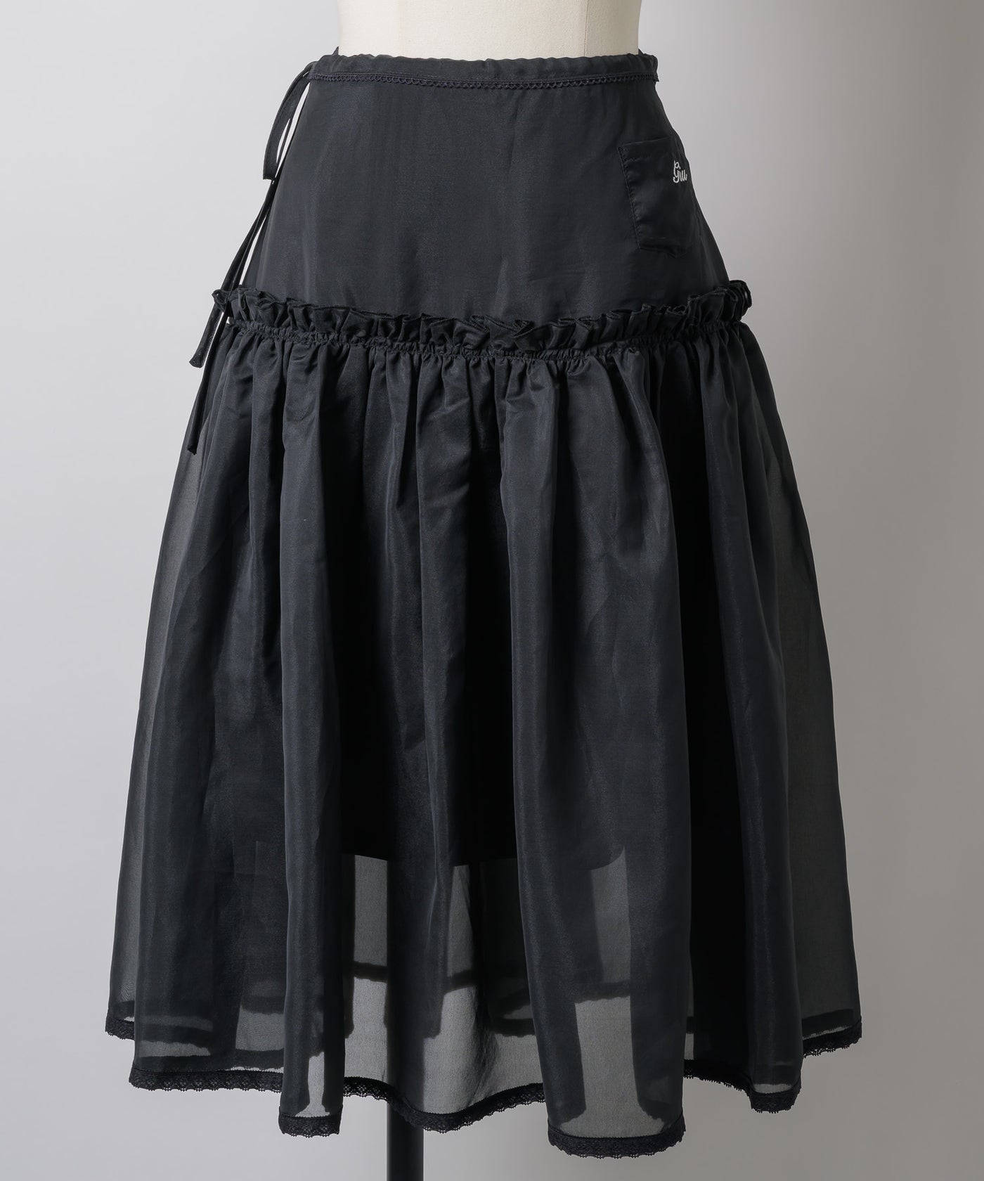 GIUNON】2way frill sheer skirt / 2wayフリルシアースカート – LA