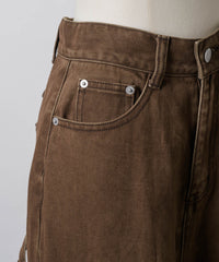 【GIUNON】back belt adjustable denim / バックベルトアジャスタブルデニム