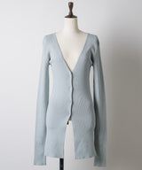 【一部カラー予約】バックスリットリブカーディガン