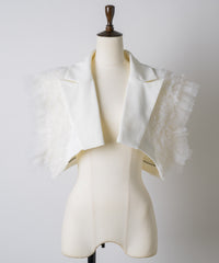 【予約10%OFF】【J1U by LA BELE ETUDE】2WAYボリュームギャザーチュールノースリーブジャケット