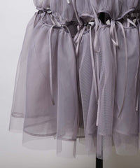 【一部予約カラー】【J1U by LA BELLE ETUDE】many(ボリュームチュールリボンスカート) ※カラーにより納期が異なります