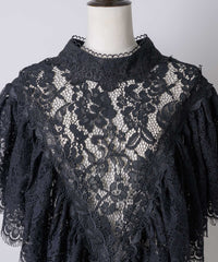 【予約開始待ち】2WAY vintage調モチーフレースつけ衿