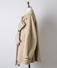 【予約開始待ち】カーブスリーブボウタイリボンショートトレンチ