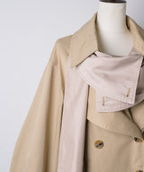 【予約開始待ち】カーブスリーブボウタイリボンショートトレンチ