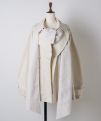 【予約開始待ち】カーブスリーブボウタイリボンショートトレンチ