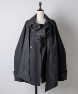 【予約開始待ち】カーブスリーブボウタイリボンショートトレンチ