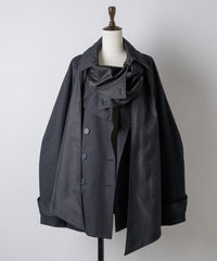 【予約開始待ち】カーブスリーブボウタイリボンショートトレンチ