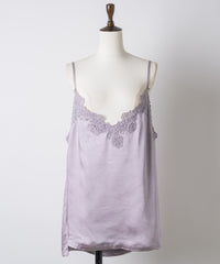 【予約開始待ち】レースモチーフマットサテンキャミ