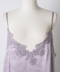 【予約開始待ち】レースモチーフマットサテンキャミ