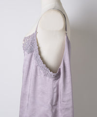 【予約開始待ち】レースモチーフマットサテンキャミ