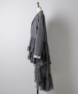 【予約開始待ち】アシンメトリーチュールドッキングテーラードJK