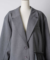 【予約開始待ち】アシンメトリーチュールドッキングテーラードJK