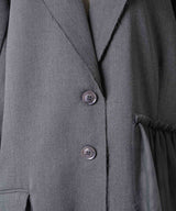 【予約開始待ち】アシンメトリーチュールドッキングテーラードJK