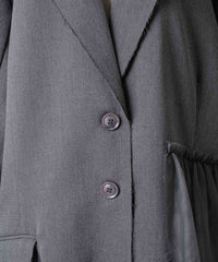 【予約開始待ち】アシンメトリーチュールドッキングテーラードJK