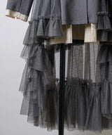 【予約開始待ち】アシンメトリーチュールドッキングテーラードJK