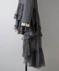 【予約開始待ち】アシンメトリーチュールドッキングテーラードJK