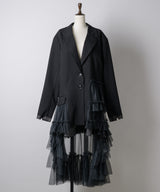 【予約開始待ち】アシンメトリーチュールドッキングテーラードJK