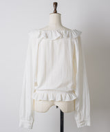 【GIUNON】pintuck frill collar blouse / ピンタックフリルカラーブラウス