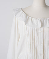 【GIUNON】pintuck frill collar blouse / ピンタックフリルカラーブラウス