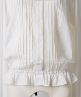 【GIUNON】pintuck frill collar blouse / ピンタックフリルカラーブラウス