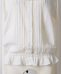 【GIUNON】pintuck frill collar blouse / ピンタックフリルカラーブラウス