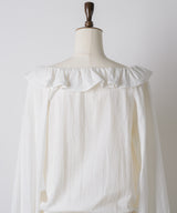 【GIUNON】pintuck frill collar blouse / ピンタックフリルカラーブラウス