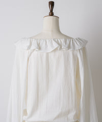 【GIUNON】pintuck frill collar blouse / ピンタックフリルカラーブラウス