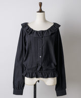 【GIUNON】pintuck frill collar blouse / ピンタックフリルカラーブラウス
