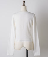 【GIUNON】eyelet scallop soft cardigan / アイレットスカラップソフトカーディガン