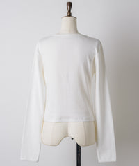 【GIUNON】eyelet scallop soft cardigan / アイレットスカラップソフトカーディガン