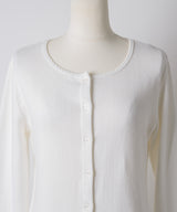 【GIUNON】eyelet scallop soft cardigan / アイレットスカラップソフトカーディガン