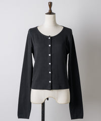 【GIUNON】eyelet scallop soft cardigan / アイレットスカラップソフトカーディガン