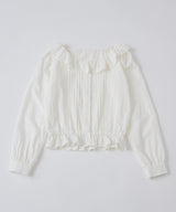 【GIUNON】pintuck frill collar blouse / ピンタックフリルカラーブラウス