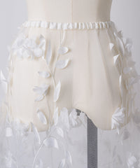 【yae】Flower pattern layered miniskirt / フラワーパターンレイヤードミニスカート