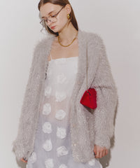 【yae】2way glitter feather knit cordigan/2wayグリッターフェザーニットカーディガン