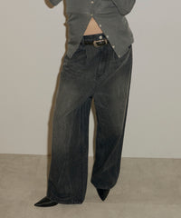 【yae】Super wide mens like denim