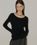 【yae】Super long sleeve U-neck tops / スーパーロングスリーブUネックトップス