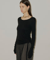 【yae】Super long sleeve U-neck tops / スーパーロングスリーブUネックトップス