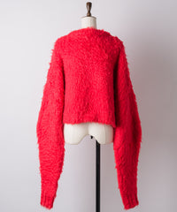 【yae】Long Sleeve Color Shaggy Knit / ロングスリーブカラーシャギーニット