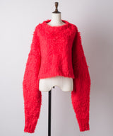 【yae】Long Sleeve Color Shaggy Knit / ロングスリーブカラーシャギーニット