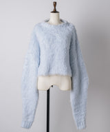 【yae】Long Sleeve Color Shaggy Knit / ロングスリーブカラーシャギーニット